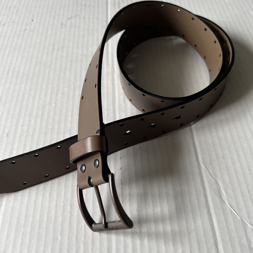Burberry Diamond Leather Belt Olive Brown 36 (90) Used EXCELLENT